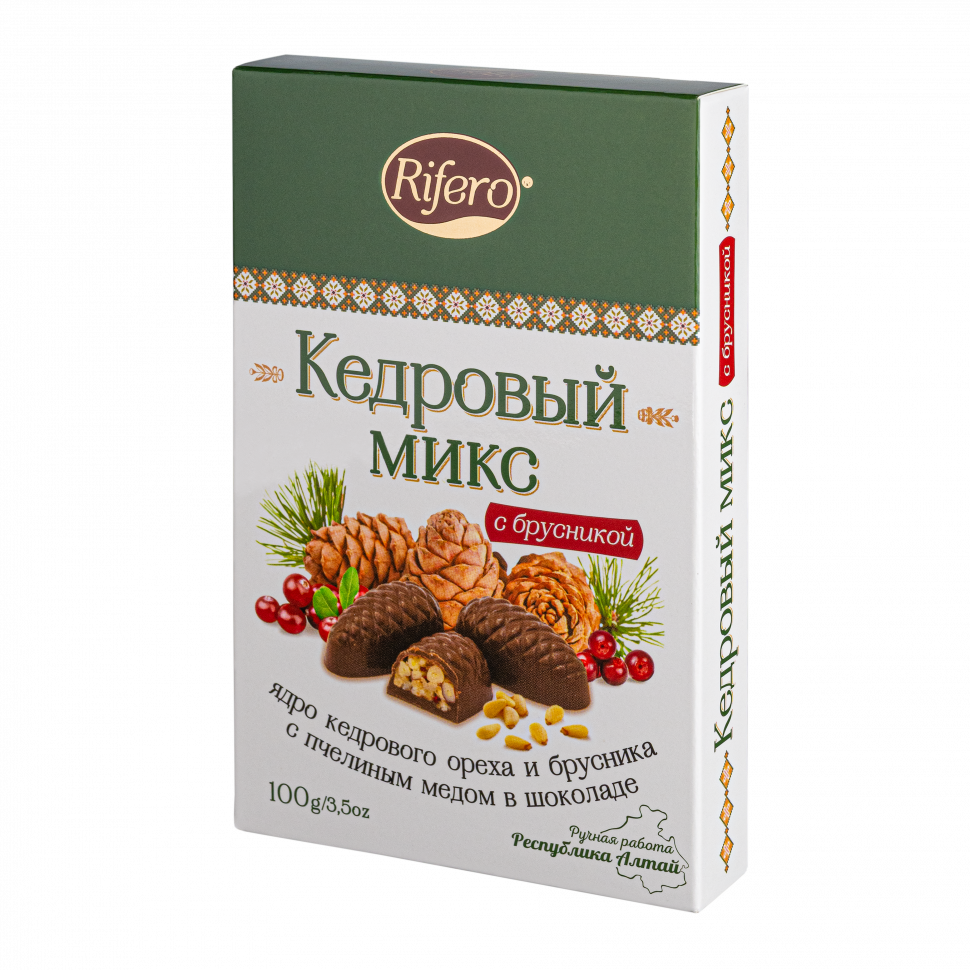  Риф и ко Конфеты "Кедровый микс БРУСНИКА" 100г    в Рубцовске