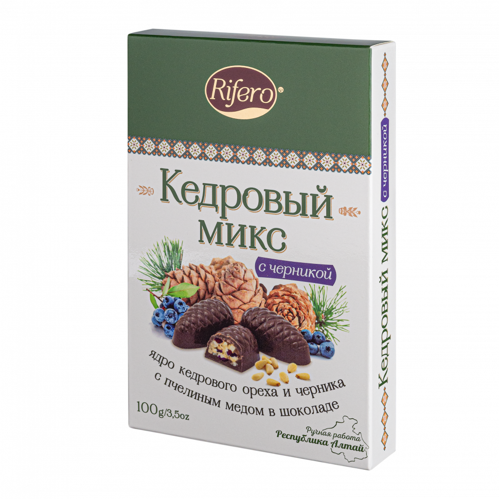  Риф и ко Конфеты "Кедровый микс ЧЕРНИКА" 100г       в Рубцовске