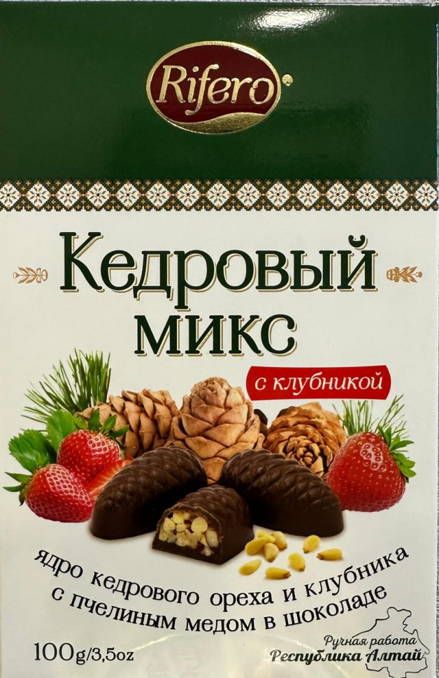  Риф и ко Конфеты "Кедровый микс КЛУБНИКА" 100г     в Рубцовске